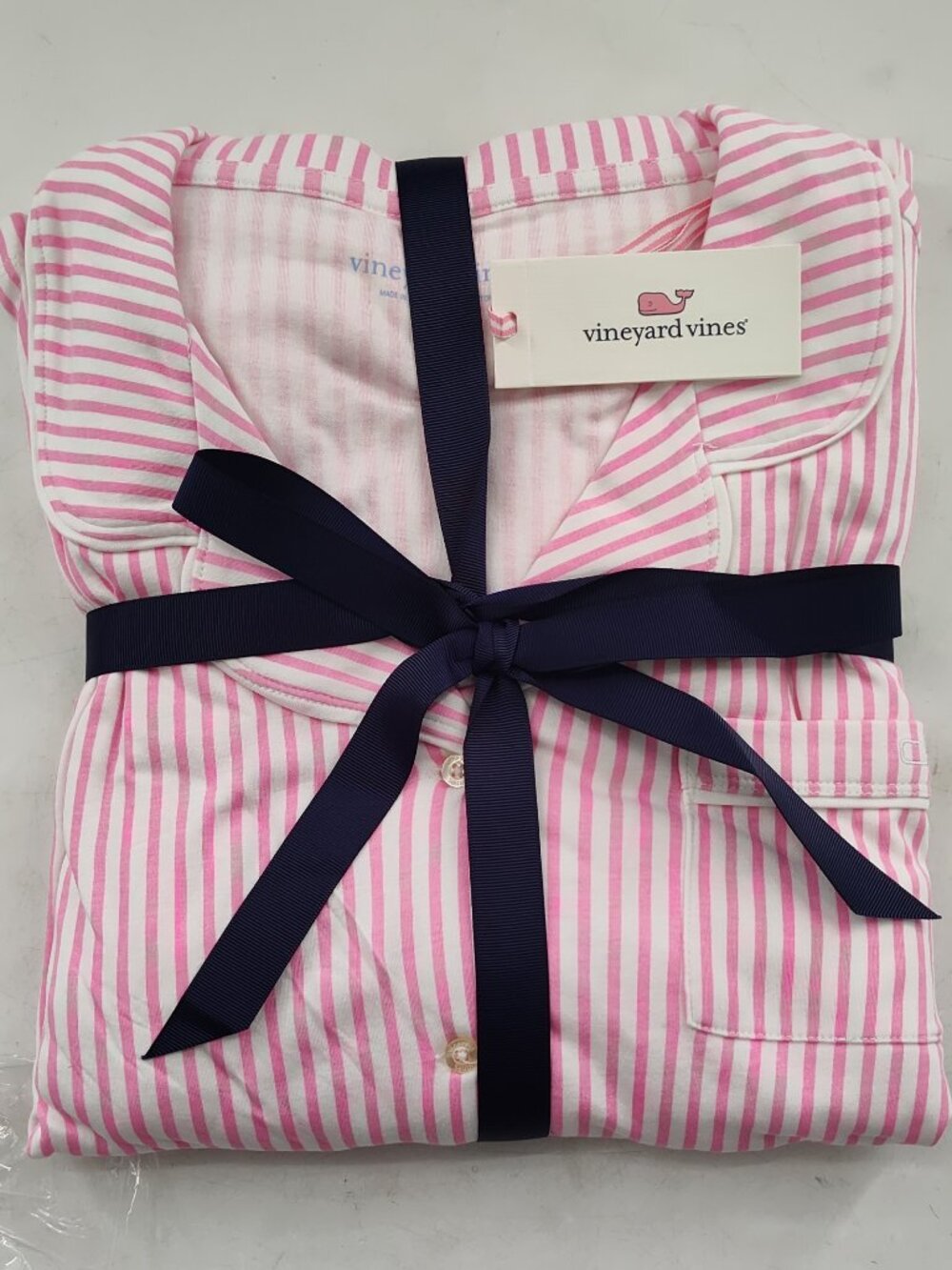 Vineyard Vines Pima Cotton Pajama Set Pink/White Size Large P#795 796@CMK